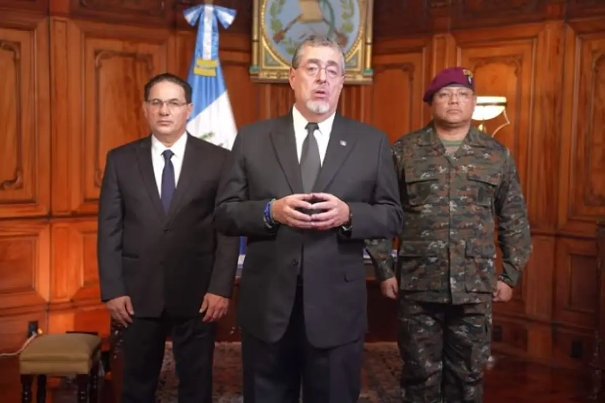 El mandatario se dirigió a la nación por medio de cadena nacional., Gobierno de Guatemala