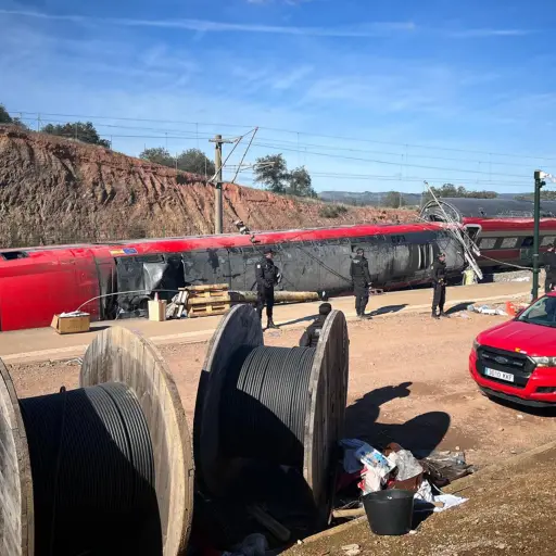Accidente de trenes en España ,EFE