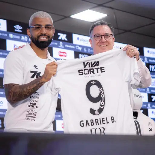 Gabriel Barbosa 'Gabigol' en su presentación con Santos FC -- Santos FC