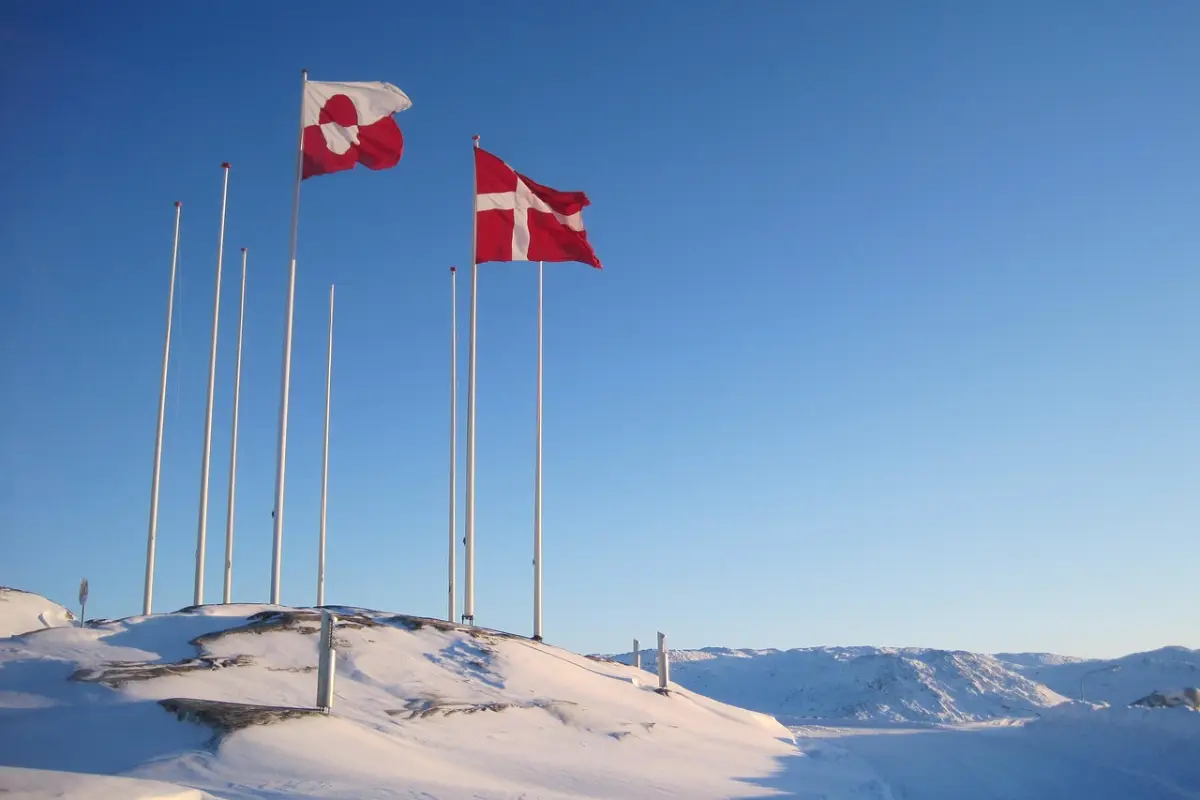 Banderas de Groenlandia y Dinamarca, pixabay