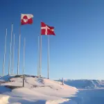 Banderas de Groenlandia y Dinamarca ,pixabay