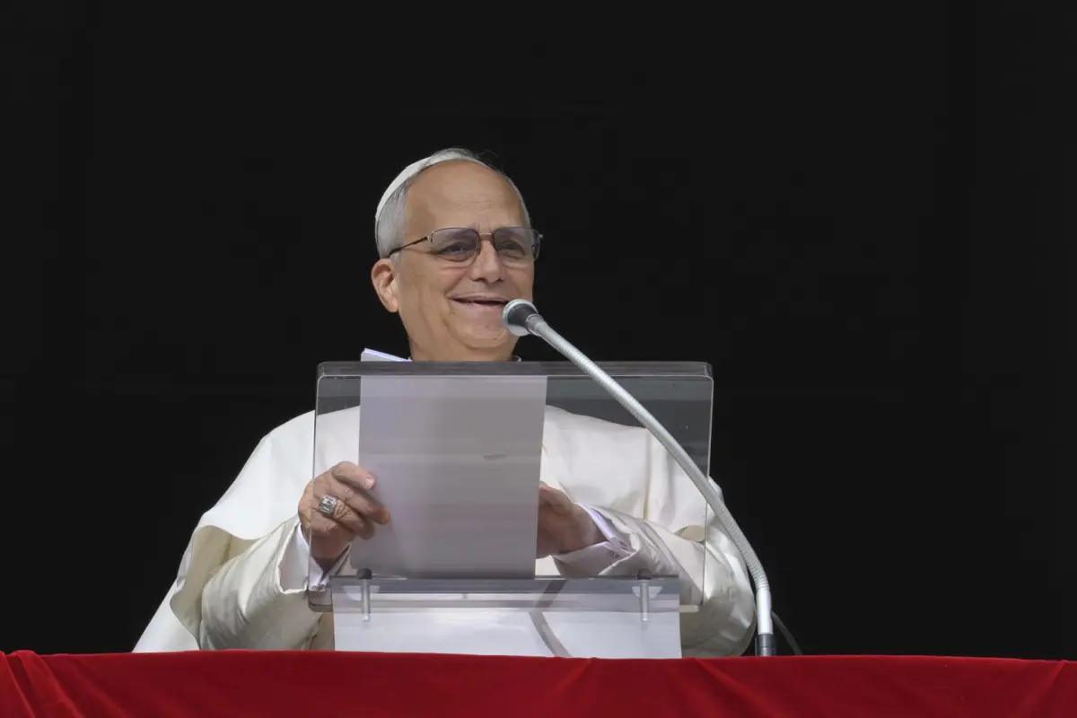 Papa León XIV desde la ventana del Palacio Apostólico, EFE
