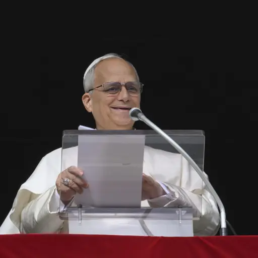 Papa León XIV desde la ventana del Palacio Apostólico ,EFE