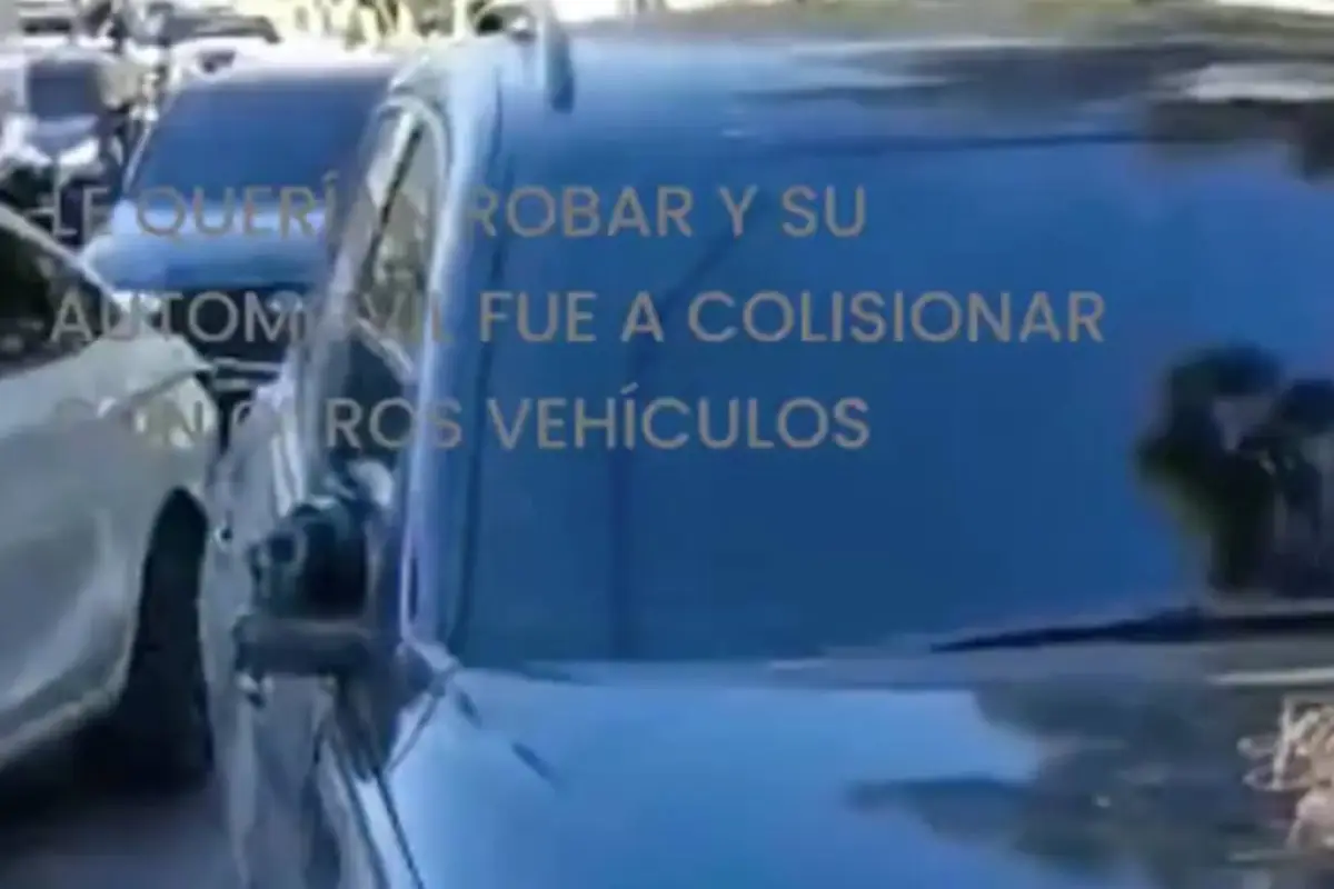 Automovilista provoca colisiones frente al Zoológico La Aurora., Captura de pantalla video X.