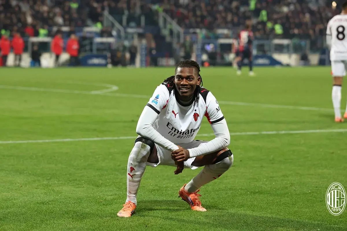 Celebración de Rafael Leao en el triunfo del Milan ante el Cagliari - AC Milan