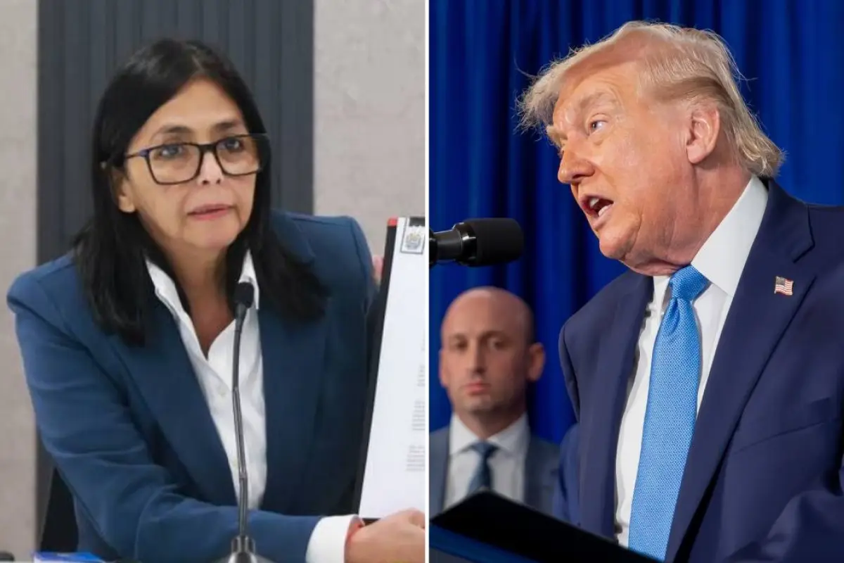 Delcy Rodríguez y Donald Trump, Red social X / EFE