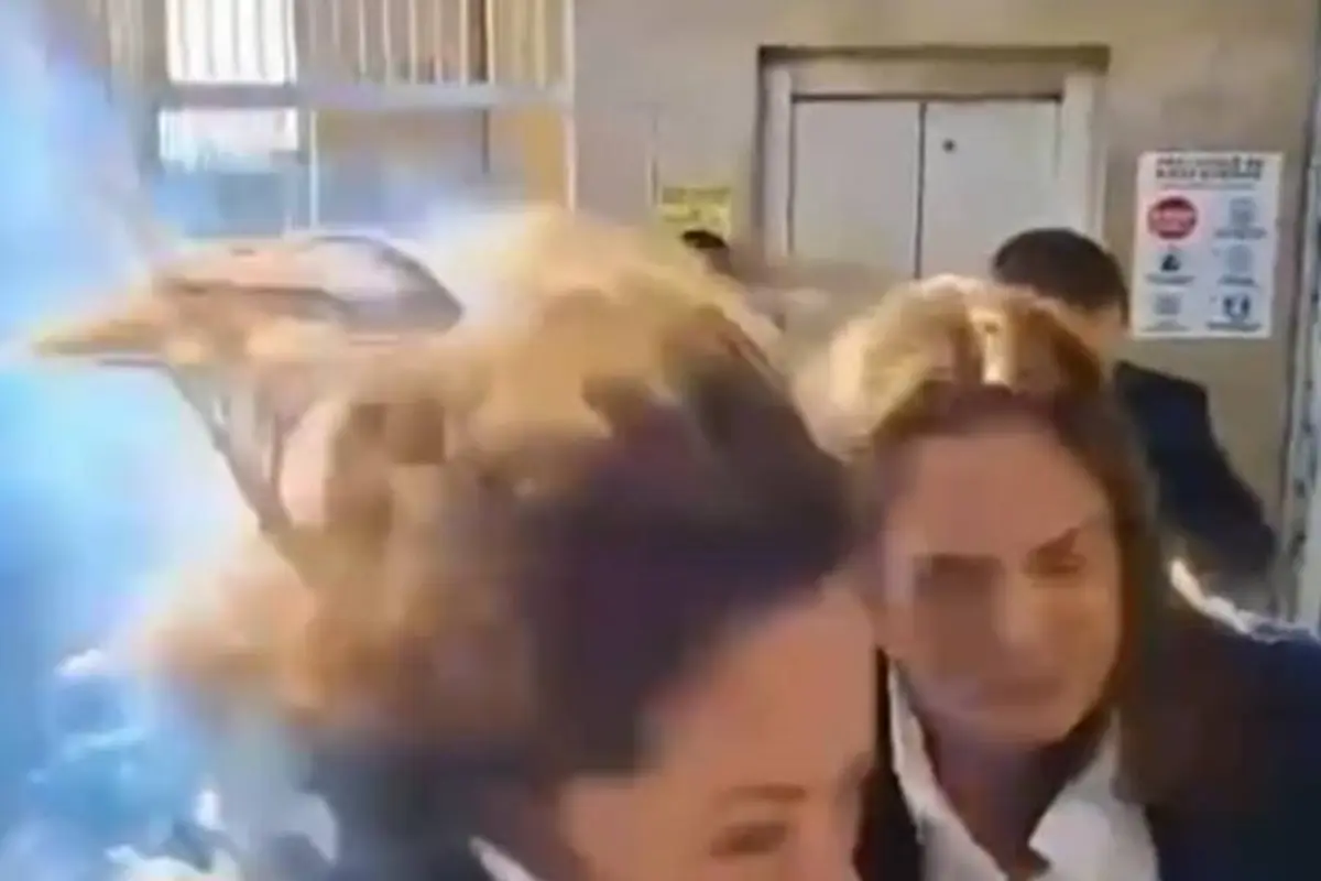 Video muestra el ataque a la diputada Gladys Aurora López en el Parlamento de Honduras., Captura de pantalla video Facebook.