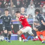 Acción entre Benfica y Real Madrid del pasado miércoles en cierre de fase de liga de Champions League 