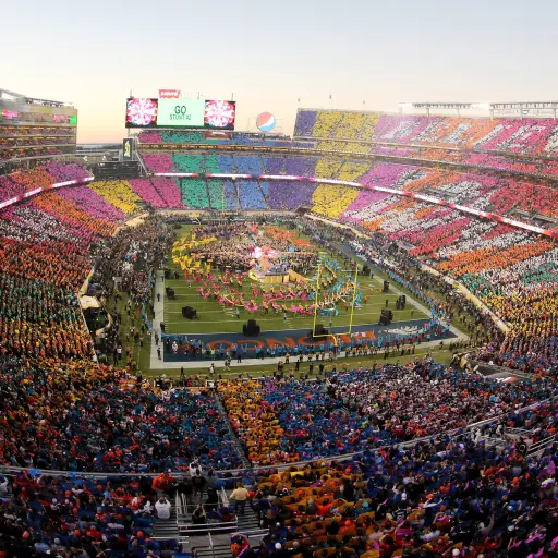 Levi's Stadium, inaugurado en agosto de 2014, tomada el 7 de febrero de 2016 durante la celebración de la edición L del Super Bowl. 