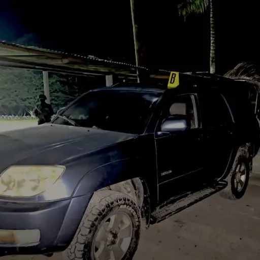Vehículo incautado por las autoridades.  ,PNC
