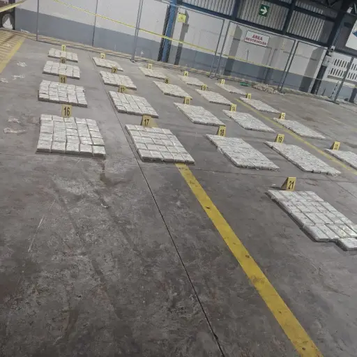 Las autoridades guatemaltecas decomisaron otro cargamento de presunta droga tras la inspección a un contenedor que ingresó a Puerto Quetzal, Escuintla. ,PNC