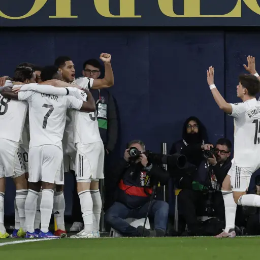 Celebración del Real Madrid ante el Villarreal - EFE