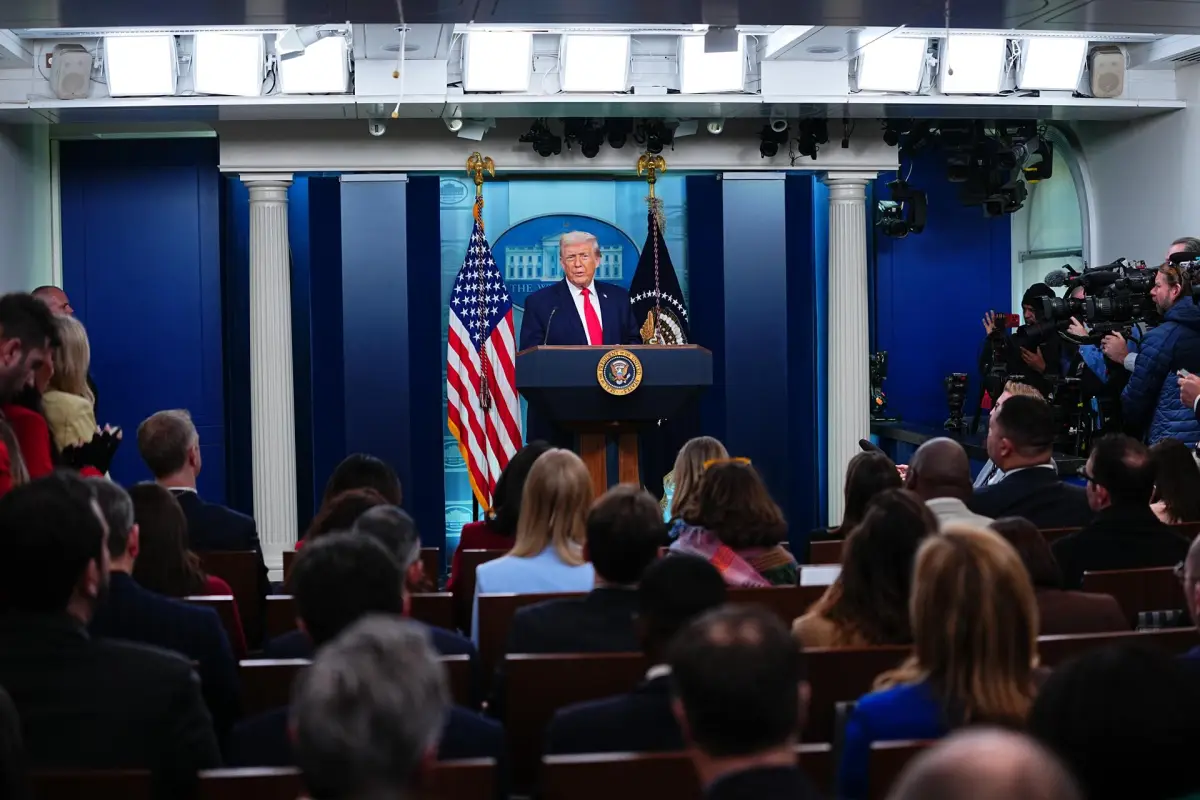 Trump brinda conferencia de prensa en el primer aniversario de su regreso a la Casa Blanca, EFE