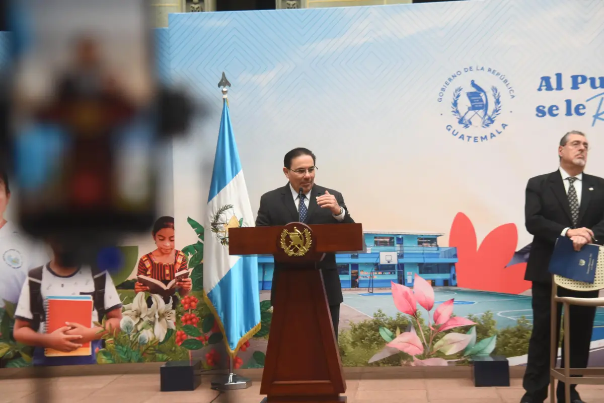El ministro de Gobernación, Marco Antonio Villeda, durante la conferencia de prensa "La Ronda", en el Palacio Nacional de la Cultura, el 21 de enero de 2026., Omar Solís/Emisoras Unidas