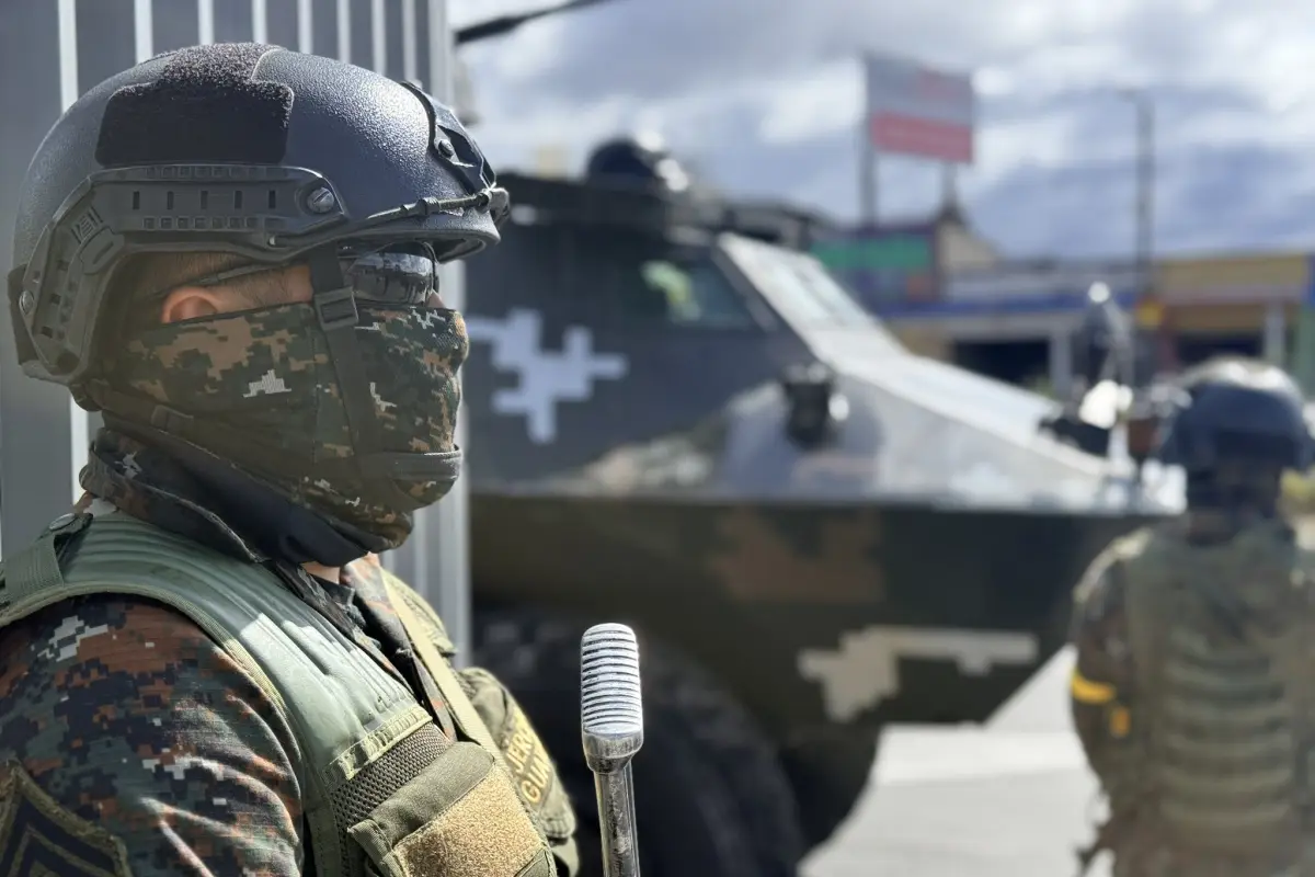 Elementos del Ejército participan en patrullajes en el marco del estado de Sitio declarado en Guatemala en enero de 2026., Ministerio de la Defensa