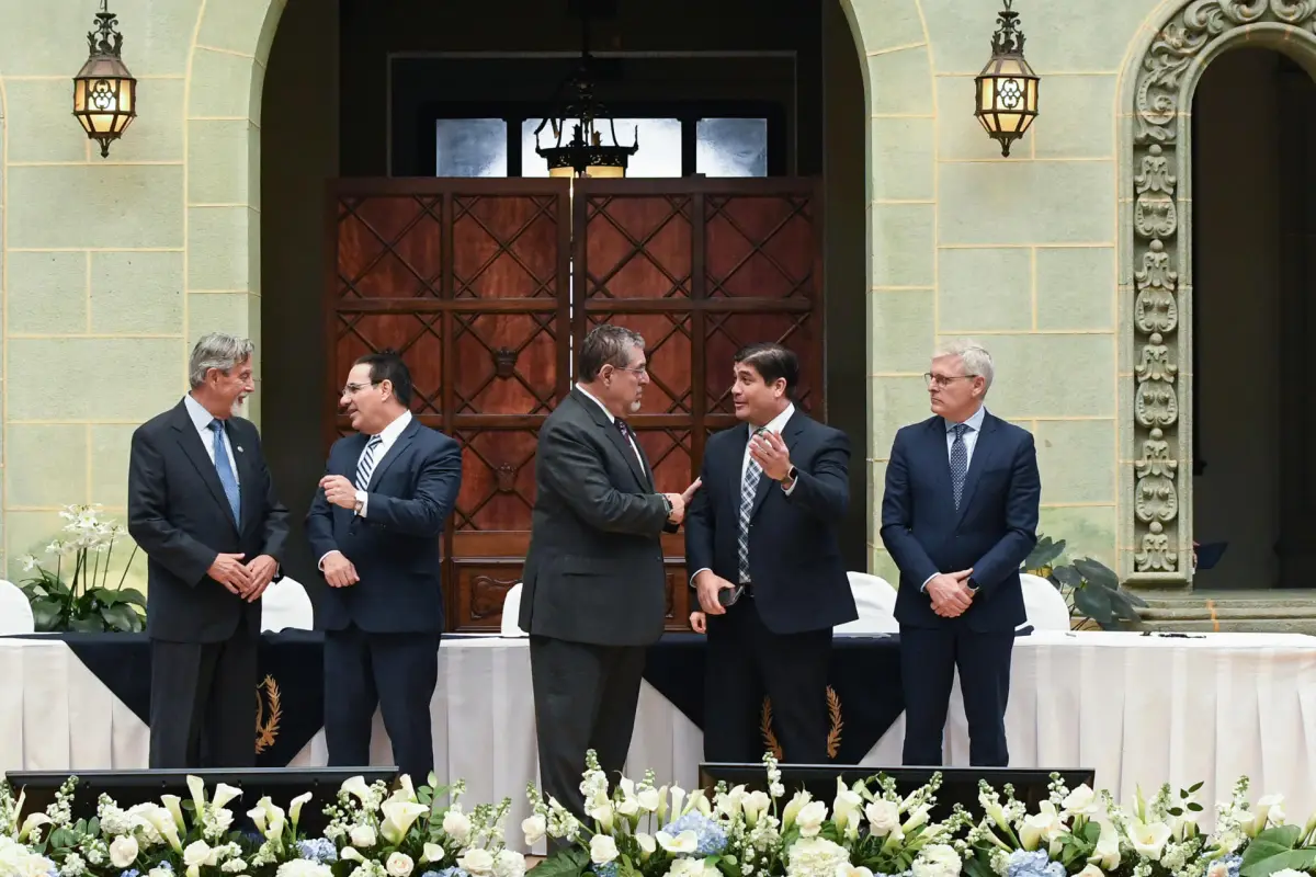 Guatemala fue sede de la inauguración de una iniciativa contra el crimen organizado y por el fortalecimiento de la democracia en Latinoamérica, con la presencia de exmandatarios de la región, autoridades locales y expertos internacionales,  EFE/ Alex Cruz
