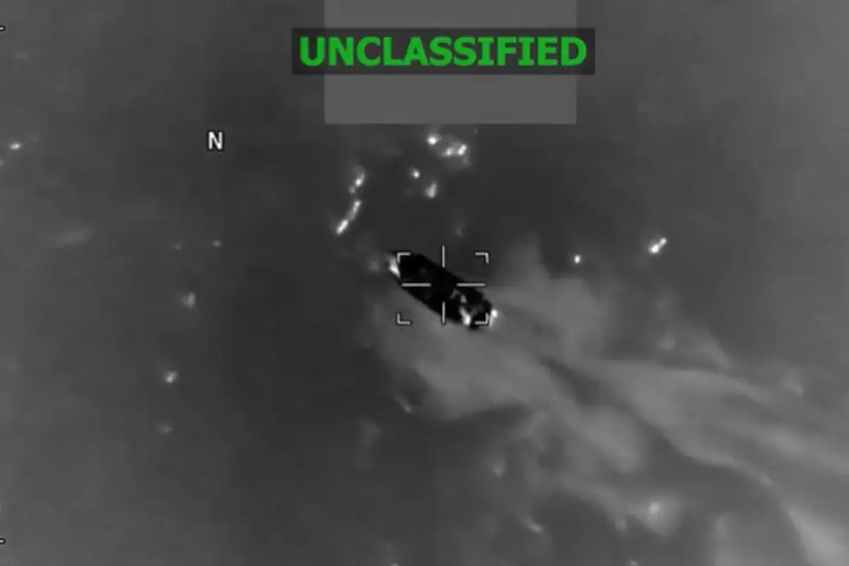 Captura de un video difundido en la cuenta en X @Southcom del Comando Sur de las fuerzas armadas de EE, UU