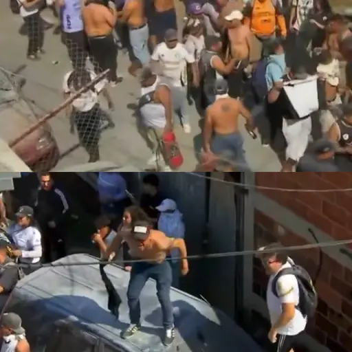 Afición de Comunicaciones causa destrozos en Mixco 