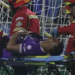 Así quedó la rodilla de Carlos Castrillo tras acción con José Martínezt