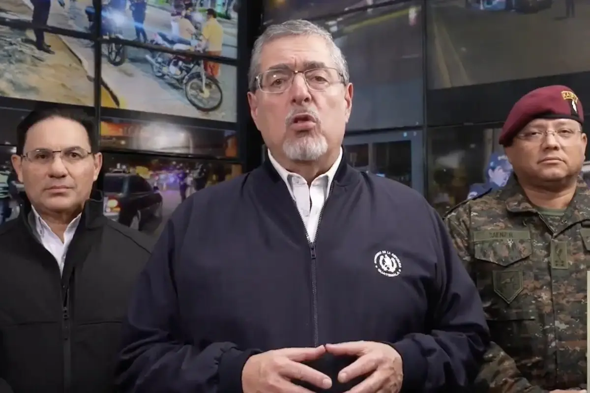 El presidente, Bernardo Arévalo, habló de temas coyunturales durante una Cadena Nacional., Captura de pantalla. 
