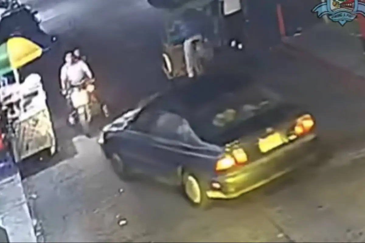 Video muestra atropello brutal en Retalhuleu., Captura de pantalla video de X.