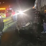 Tránsito complicado por múltiple colisión en bajada de Villa Lobost