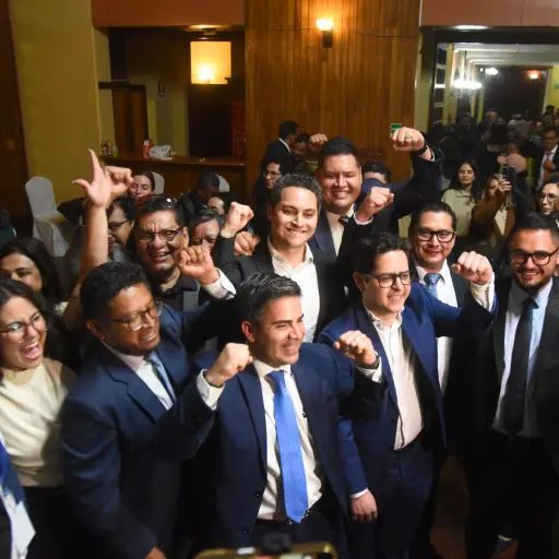 Abogados celebran los resultados de la elección de Astrid Lemus y Luis Bermejo como magistrados titular y suplente, respectivamente, de la Corte de Constitucionalidad por el CANG. ,Omar Solís/Emisoras Unidas