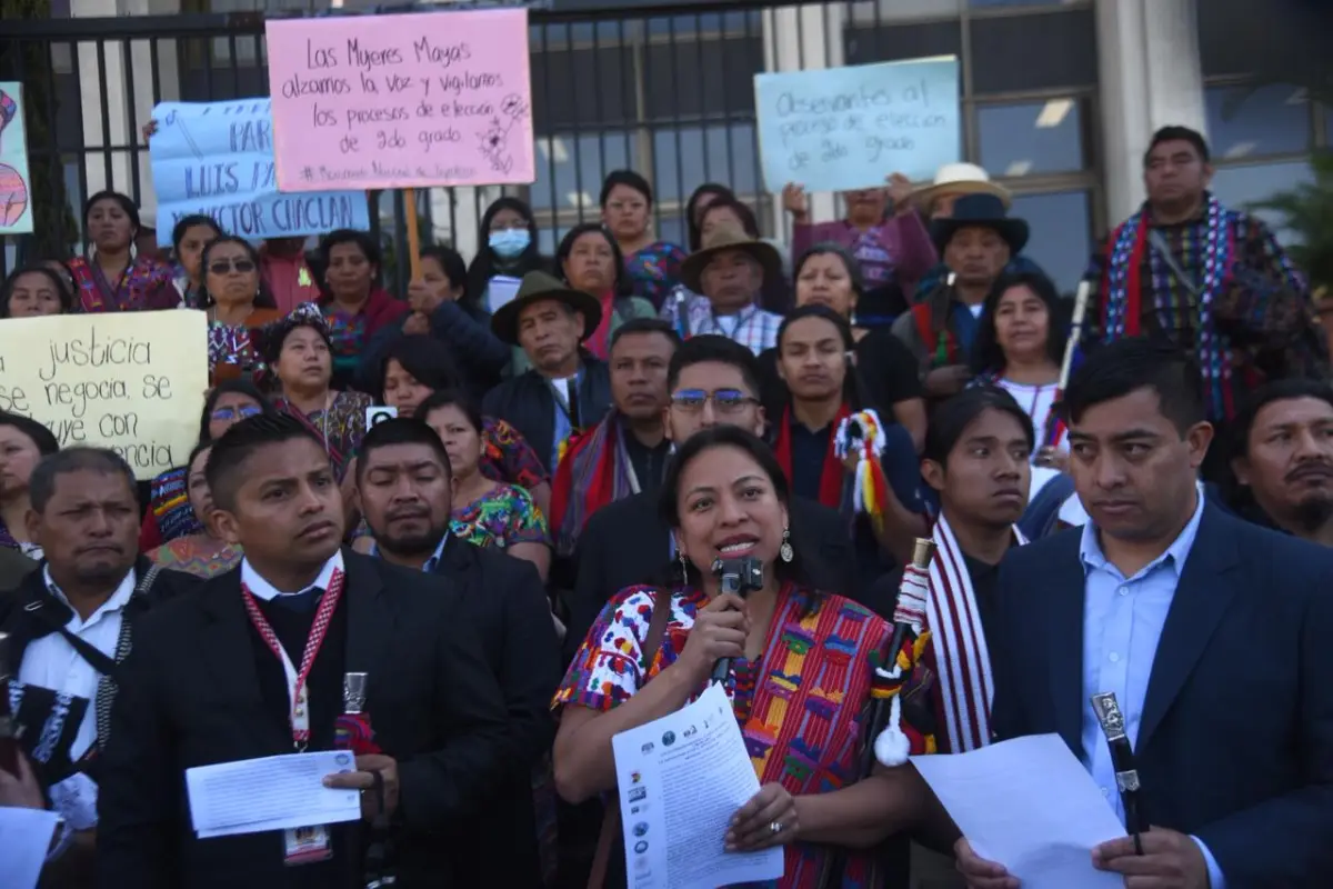 Los dirigentes indígenas solicitaron la liberación de Luis Pacheco y Héctor Chaclán, detenidos por su implicación en las manifestaciones ciudadanas de 2023., Omar Solís/Emisoras Unidas