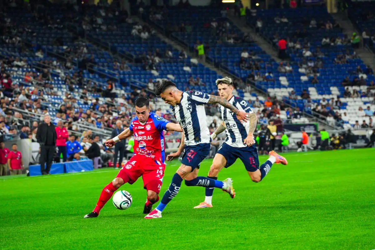 Acción del partido Monterrey vs. Xelajú por ConcaChampions 