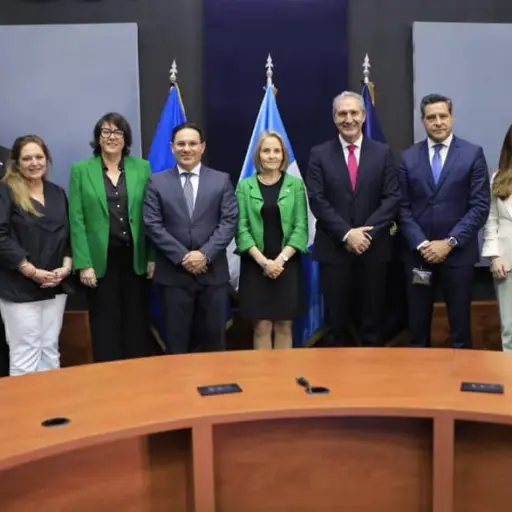 Eurodiputados reunidos con autoridades del Ministerio de Gobernación de Guatemala. ,Mingob