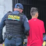 Gerson Estuardo Hernández Barrientos fue trasladado a la Torre de Tribunales.  ,Foto PNC