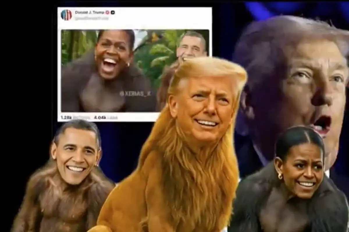 Captura de pantalla de video compartido por Donald Trump, Captura de pantalla