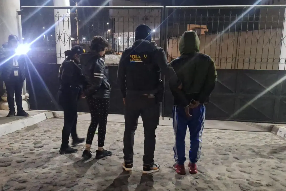 Los capturados fueron llevados ante la justicia tras los allanamientos., PNC de Guatemala.