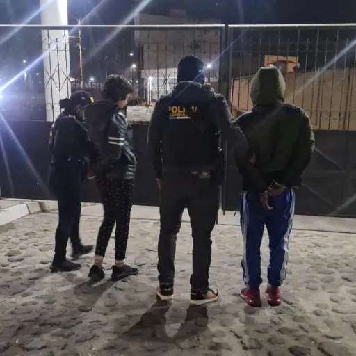 Los capturados fueron llevados ante la justicia tras los allanamientos. ,PNC de Guatemala.