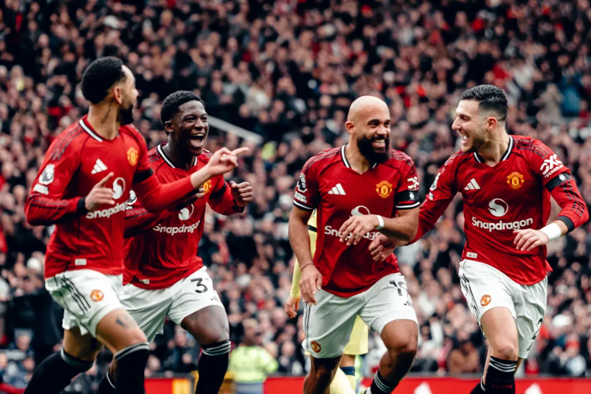 Celebración del Manchester United ante el Tottenham Hotspur - Manchester United