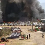 Incendio consume vehículos en predio municipal de Quetzaltenangot