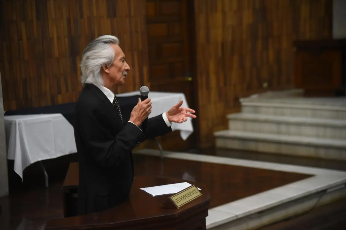 El periodista José Rubén Zamora en la vista pública del martes, 3 de febrero de 2026, para analizar su situación legal., Omar Solís/Emisoras Unidas