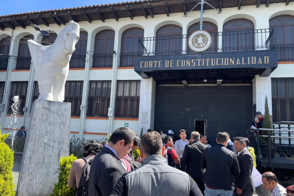 Los representantes de la sociedad civil acudieron este martes, 3 de febrero, a la Corte de Constitucionalidad para apelar decisión que limita participación en elecciones en el CANG., Cortesía