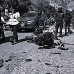 El accidente de la RN 10 cobró la vida de un motorista y dejó un fuerte congestionamiento en el área. ,Bomberos Municipales Departamentales. 