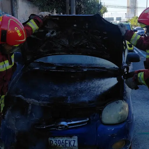 La rápida intervención de los rescatistas evitó que el fuego avanzara. ,Bomberos Municipales. 