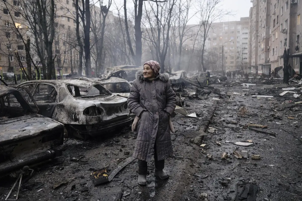 Imagen de los destrozos causados por los bombardeos rusos en Ucrania,  (Rusia, Ucrania) EFE/EPA/HANDOUT HANDOUT EDITORIAL USE ONLY/NO SALES
