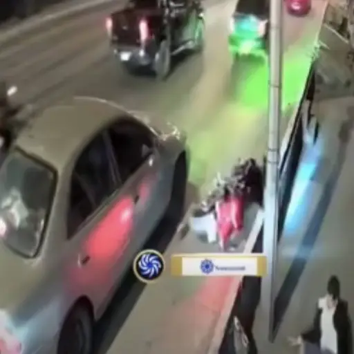 Accidente en zona 6. ,Captura de pantalla video de Facebook.