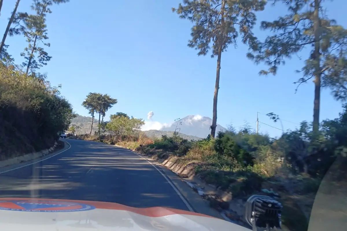 Actividad del volcán de Fuego el 26 de febrero de 2026., Conred