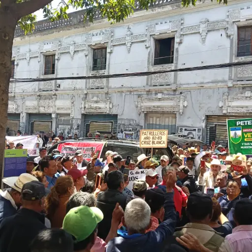 Una manifestación de exmilitares y expatrulleros en la Ciudad de Guatemala. ,Dayana Rashón/EU