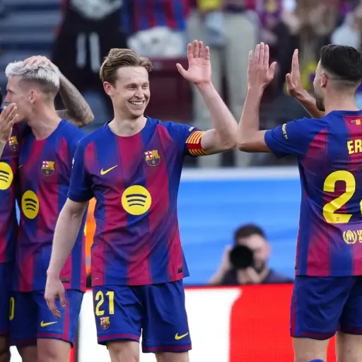 Celebración del FC Barcelona ante el Levante en el Spotify Camp Nou - EFE