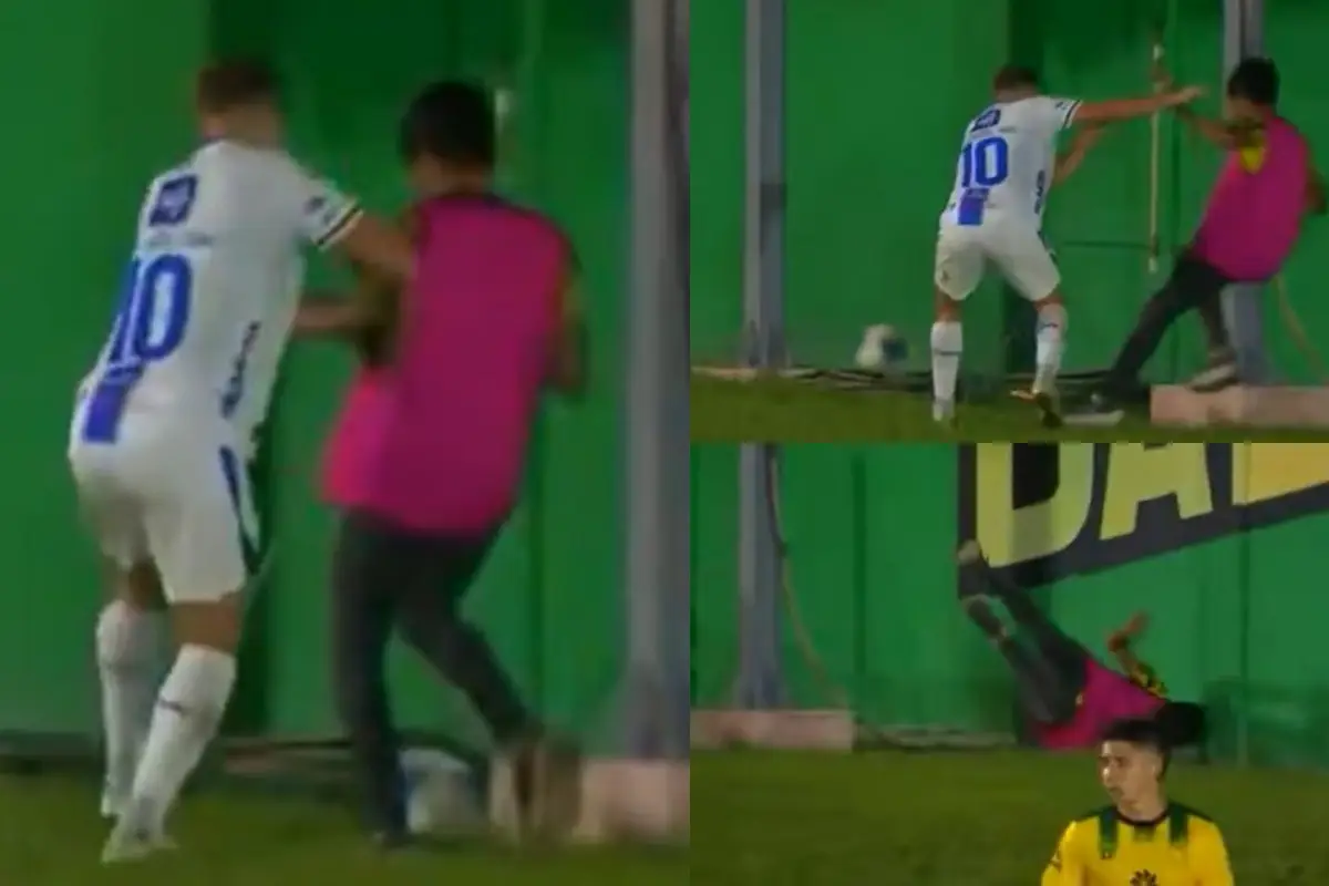 Empujón de Anthony López a un alcanzapelotas 