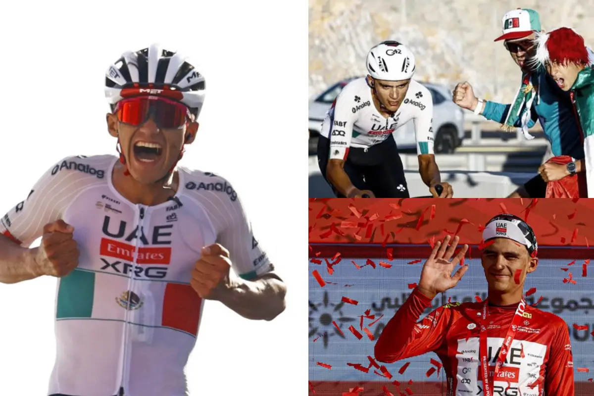 Isaac del Toro durante la sexta etapa del Tour de UAE 