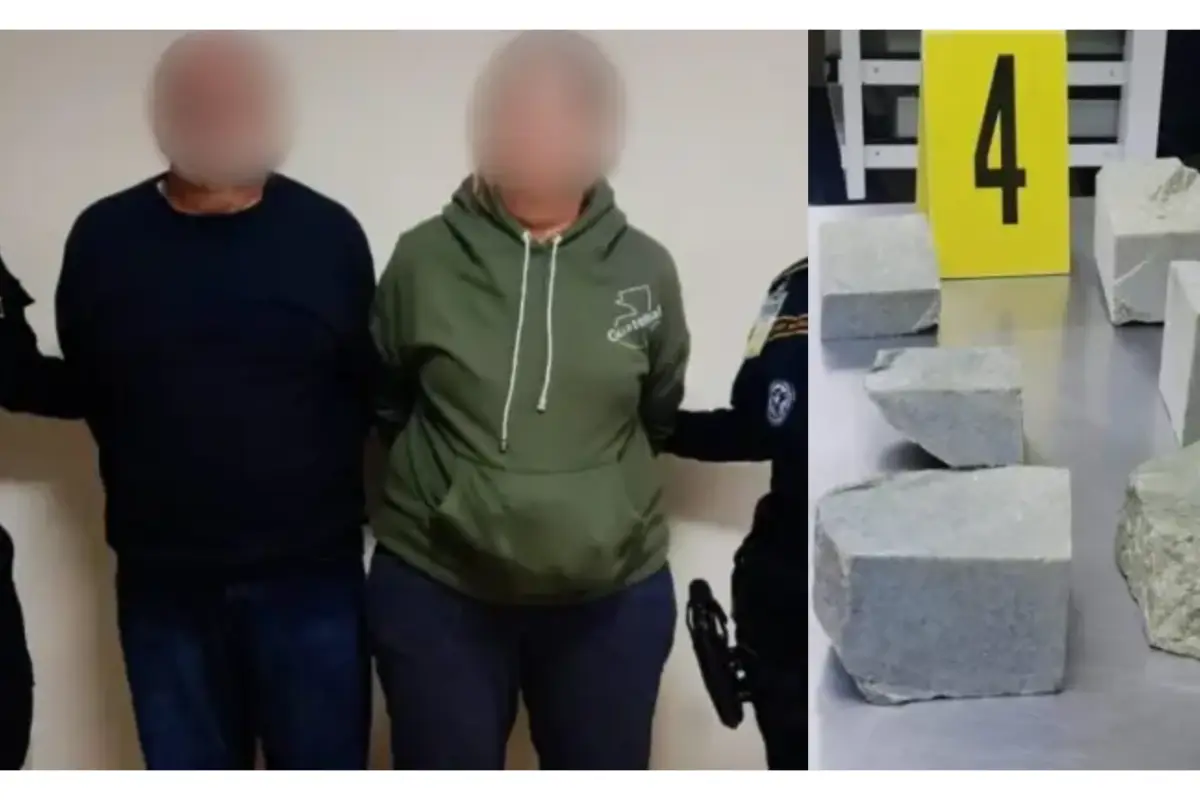 Pareja de canadienses capturada en aeropuerto La Aurora por trasladar jade., 