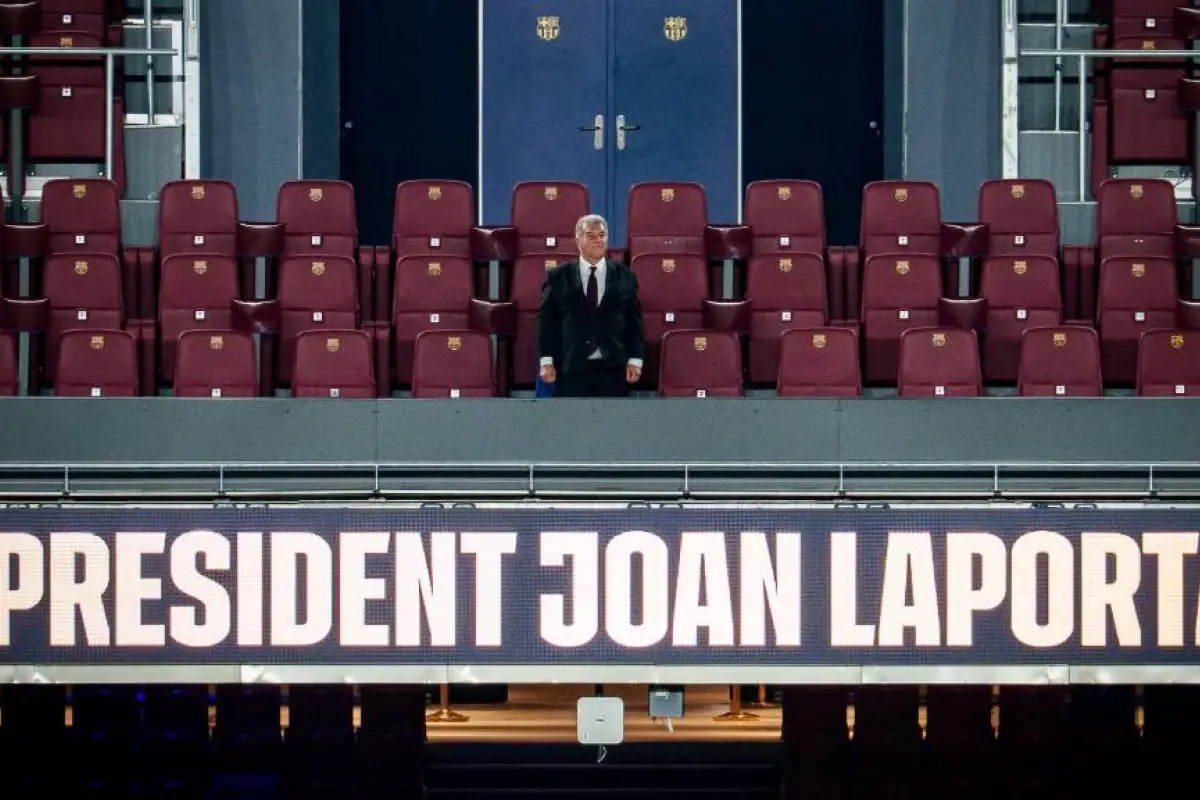 Joan Laporta, presidente del F. C. Barcelona
