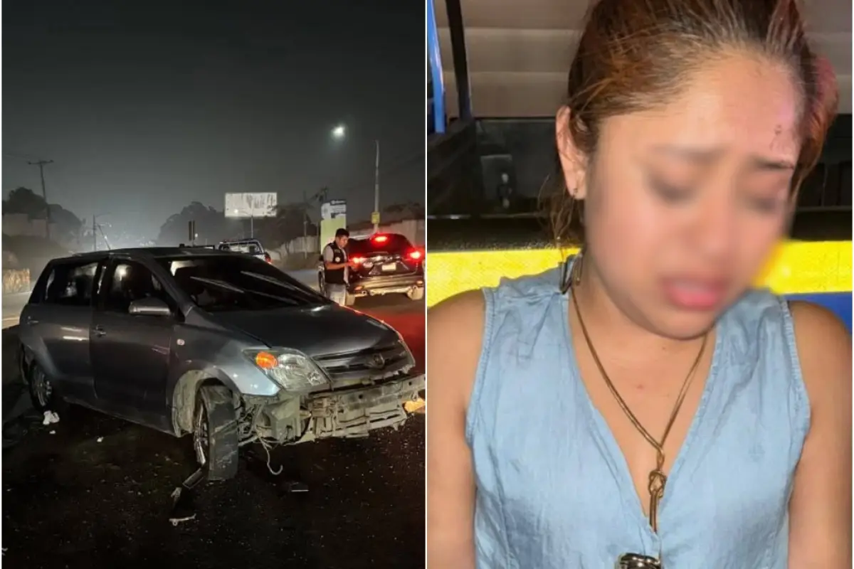 Mujer se accidenta en ruta al Pacífico y termina capturada tras ser señalada de asaltar un camión., Especial. 